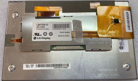 LB070WV8-SL02 LG Display 7,0&quot; EXHIBICIÓN INDUSTRIAL 133PPI de 800×480 450cd/m2 LCD