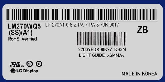 Cd/m de LM270WQ5-SSA1 LG Display 27,0&quot; 2560 (RGB) EXHIBICIÓN INDUSTRIAL del LCD del ² de ×1440 350