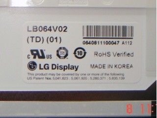 LB064V02-TD01 6,4 pulgadas 640×480 250 cd/m2 Ángulo de visión 65/65/50/60 TFT-LCD, LCM