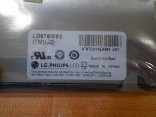 TFT 7.0" LB070W02-TMJ2 220 cd/m2 (tipo) 65/65/45/55 (tipo)