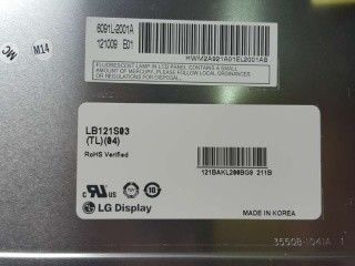 Pantalla vertical RGB LB121S03-TL04 30 pines LG TFT Display 70/70/55/65 (tipo.)