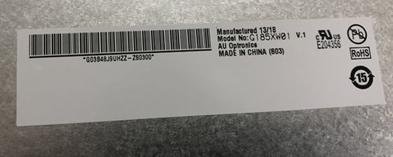 18.5 pulgadas 84PPI 300cd/m2 AUO TFT LCD G185XW01 V0 85/85/80/80 (tipo)