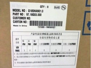 G185HAN01.0 18,5   Horas del ≥ 50K de la vida de AUO, con el conductor del LED, parte superior I/F, mate