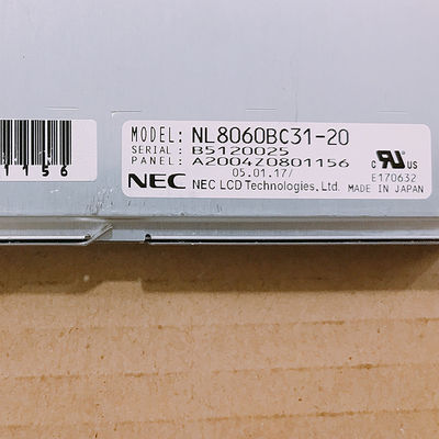 NL8060BC31-20 A MÁS TARDAR temporeros de funcionamiento de 12.1INCH 250CD/M2 LCM 800×600 800×600RGB CCFL TTL.: 0 ~ EXHIBICIÓN INDUSTRIAL del LCD de 55 °C