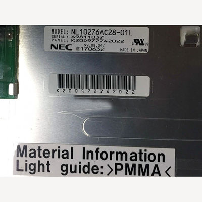 NL10276AC28-01L A MÁS TARDAR temperatura de funcionamiento de 14.1INCH 200CD/M2 LCM 1024×768 1024×768RGB CCFL: 0 ~ DISP INDUSTRIAL del LCD de 50 °C