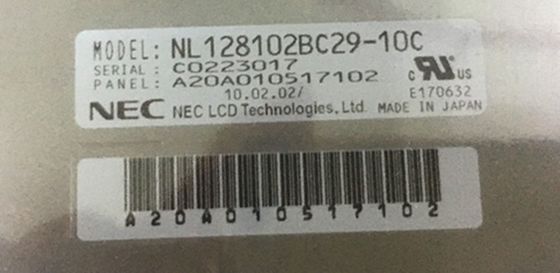NL128102BC29-10C A MÁS TARDAR temporeros del almacenamiento de 19INCH 290CD/M2 LCM 1280×1024 1280×1024RGB CCFL LVDS.: -20 ~ DISP INDUSTRIAL del LCD de 60 °C