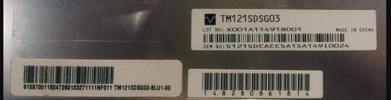 SVGA 82PPI 12.1&quot; 800×600 RGB Tianma TFT LVDS TM121SDSG03 80/80/65/75 (tipo.)