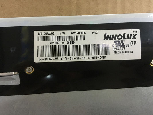 MT190AW02 V.0 Innolux 19,0” 1440 (RGB) EXHIBICIONES INDUSTRIALES del LCD del ² de ×900 300 cd/m