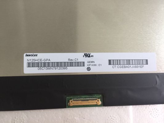 N125HCE-GPA Innolux 12,5” 1920 (RGB) EXHIBICIONES INDUSTRIALES del LCD del ² de ×1080 400 cd/m