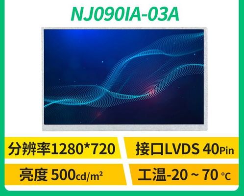 NJ090IA-03A EXHIBICIÓN INDUSTRIAL del LCD del ² de ×720 500 cd/m de Innolux 9,0&quot; 1280 (RGB)