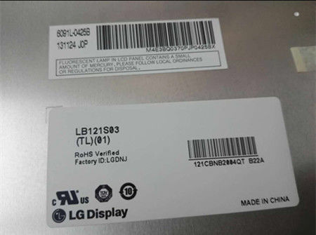 12.1&quot; Panel LCD TFT de 800x600 450cd/m2 LB121S03-TL03 70/70/55/65 (tipo)