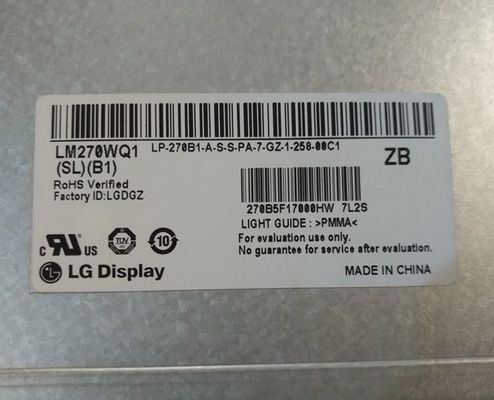 LM270WQ3-SLC1 LG Display 27,0&quot; EXHIBICIÓN INDUSTRIAL de 2560×1440 300cd/m2 LCD