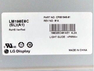 LM190E0A-SLD5 LG Display 19,0” 1280 (RGB) EXHIBICIONES INDUSTRIALES del LCD del ² de ×1024 250 cd/m