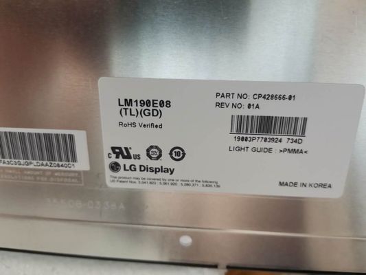 LG Display 19,0 de LM190E08-TLGD” 1280 (RGB) EXHIBICIONES INDUSTRIALES del LCD del ² de ×1024 300 cd/m