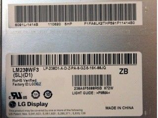 EXHIBICIÓN INDUSTRIAL del LCD del ² de ×1080 250 cd/m de LM230WF3-SLQ5 LG Display 23,0&quot; 1920 (RGB)