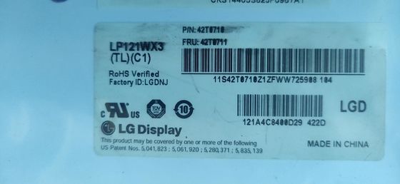 los 12,1” paneles 220cd/m2 LP121WX3-TLC1 de 1280×800 124PPI WXGA TFT LCD