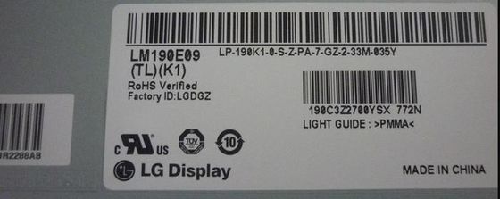 SXGA 1280×1024 Panel LCD TFT 86PPI 250cd/m2 LM190E09-TLK1 85/85/75/85 (tipo) (CR≥10)