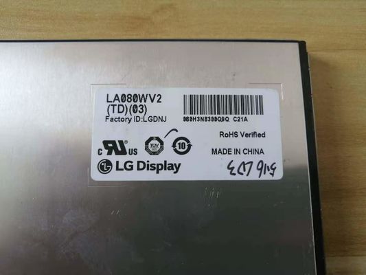 8,0&quot; el panel 116PPI LA080WV2-TD01 de 800×480 250cd/m2 WLED TFT LCD
